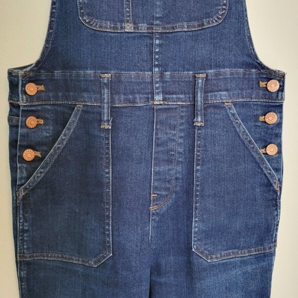 Madewell Women's Denim Overall Bibs Size Large Adjustable Straps Farmcore - Picture 5 of 11